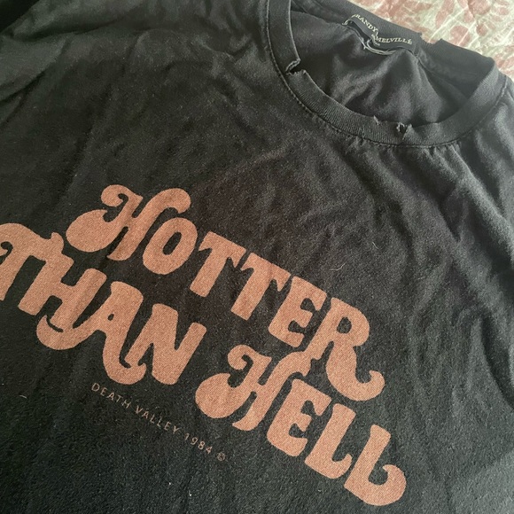 Brandy Melville Hotter Than Hell Tee - Picture 1 of 1